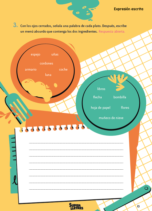 7 tècniques d'escriptura creativa inspirades en Gianni Rodari 3 Programa Superlletres - Activitat escriptura creativa 2 de Recetas absurdas