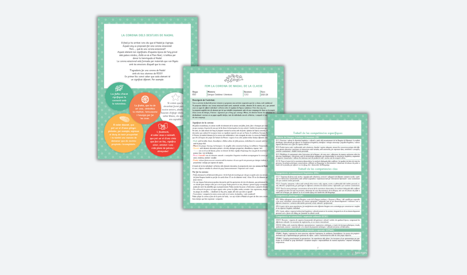 Corona de Nadal CA ESO Activitat descarregable
