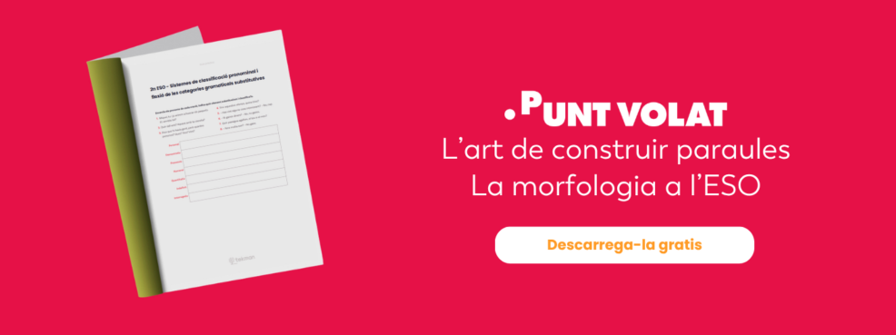 Reflexió sobre la llengua. Guia morfologia Punt volat